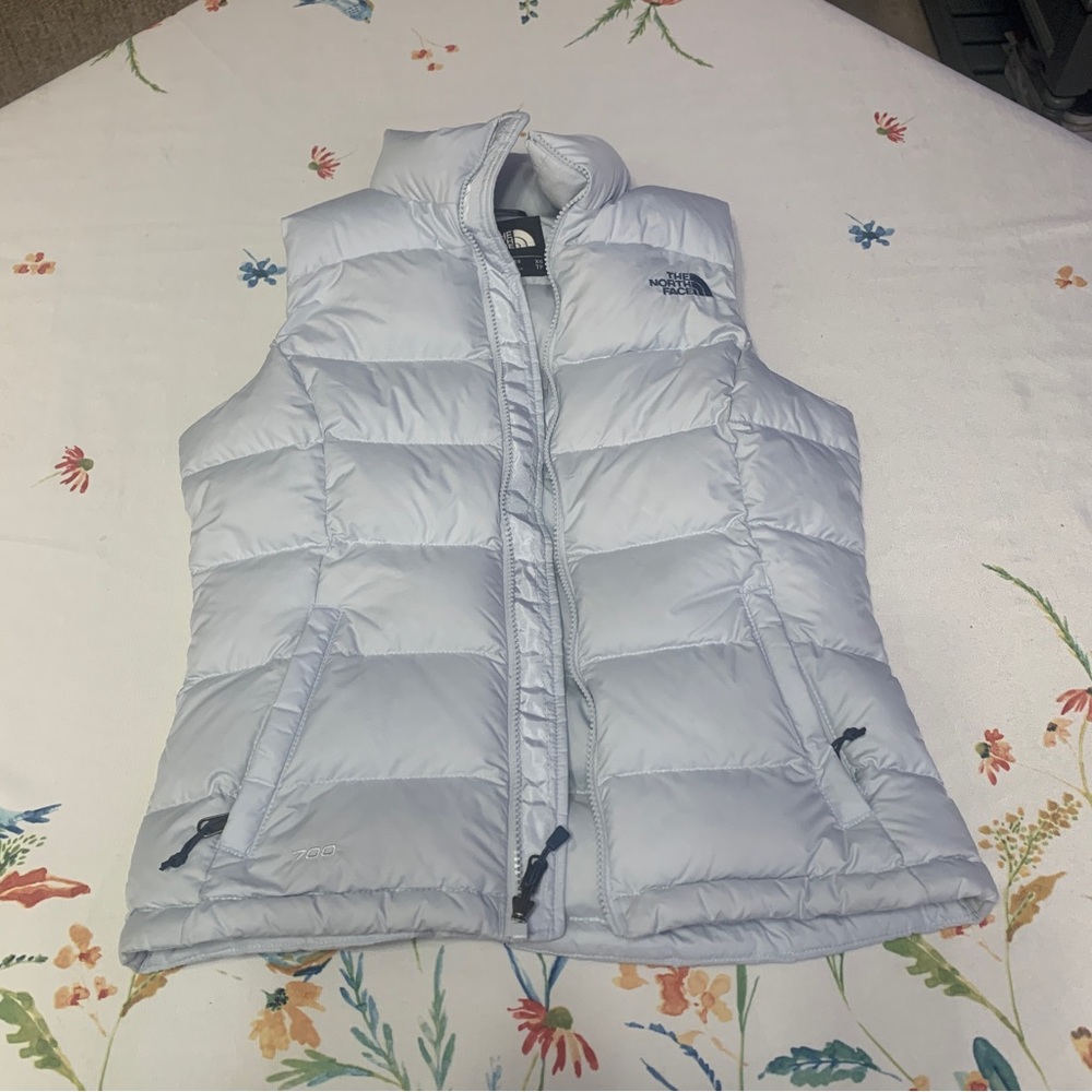 Baby pastel blue the north face puffer vest